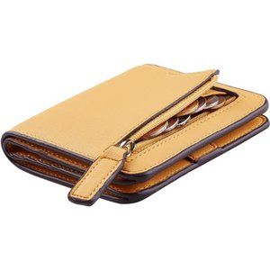 Womens Rfid Blocking Small Compact Bifold Luxury Genuine Leather Pocket Wallet